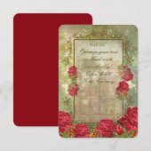 ROSE ROM ~ Einladungskarte Einladung (Vorne/Hinten)