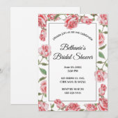 Rose & Romantik: Brautparty Einladung (Vorne/Hinten)
