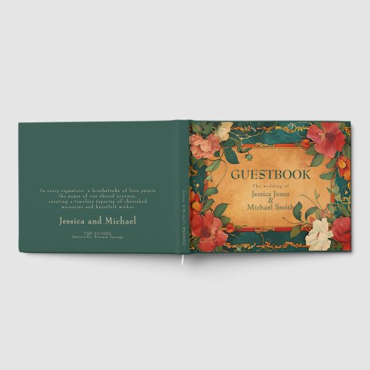 🌹 Rose Romantik: Jugendstil-Plendor Gästebuch (Voll)
