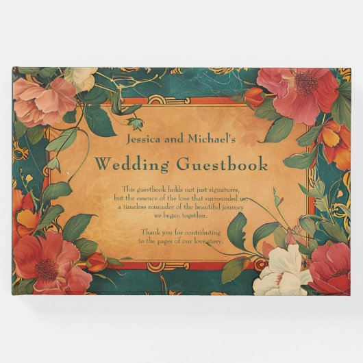 🌹 Rose Romantik: Jugendstil-Plendor Gästebuch (Vorderseite)