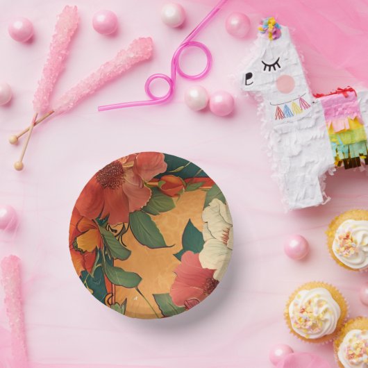 🌹 Rose Romantik: Jugendstil-Plendor Pappteller (Party)