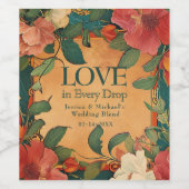 🌹 Rose Romantik: Jugendstil-Plendor Weinetikett (Einzelnes Label)