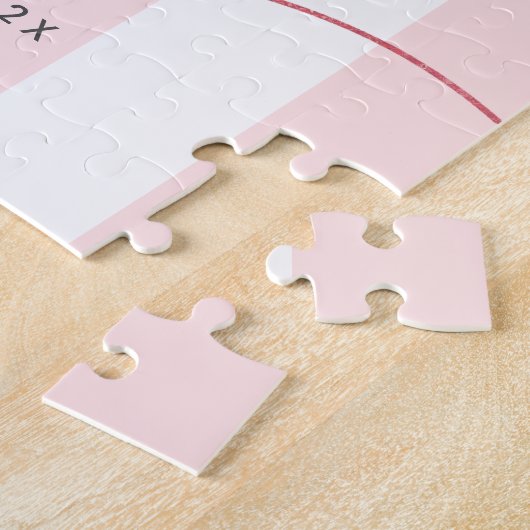 Rose Rosa Abschluss K-12 Fotocollage Script Puzzle (Seite)