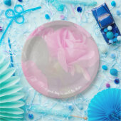 Rose Rosa Abstrakte Papierplatte Pappteller (Party)