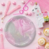 Rose Rosa Abstrakte Papierplatte Pappteller (Party)
