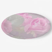 Rose Rosa Abstrakte Papierplatte Pappteller (Schrägansicht)