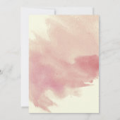 Rose Rosa Aquarellfarben Blume Blühende Hochzeit Einladung (Rückseite)