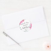 Rose Rosa Azalea Brautparty Runder Aufkleber (Umschlag)