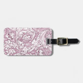 Rose Rosa Barock Verzierte Foliage Gepäckanhänger (Vorderseite horizontal)