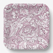 Rose Rosa Barock Verzierte Foliage Pappteller (Vorderseite)