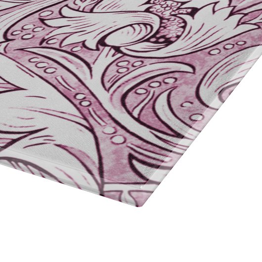 Rose Rosa Barock Verzierte Foliage Schneidebrett (Ecke)