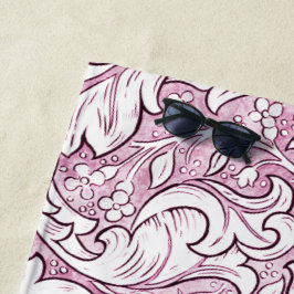 Rose Rosa Barock Verzierte Foliage Strandtuch