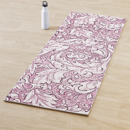 Rose Rosa Barock Verzierte Foliage Yogamatte