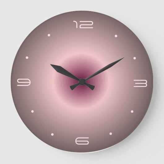 Rose rosa beleuchtete Ausführung> Rundwand-Uhren Große Wanduhr (Vorderseite)