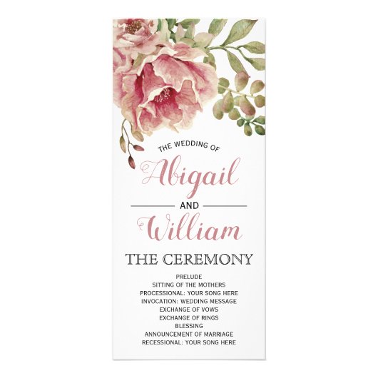 Rose Rosa Blume Blumenzwiebelprogramm Werbekarte (Vorne)