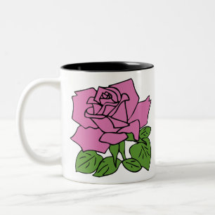 Rose Rosa Blume Floral Romantische Romantik Zweifarbige Tasse