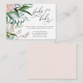 Rose Rosa Blumenbücher für Baby Enc Begleitkarte (Vorne/Hinten)