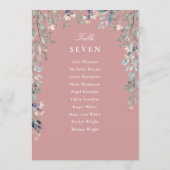 Rose Rosa Blumensitzplan Tischnummer (Rückseite)