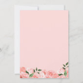 Rose Rosa Blush & Gold Glam Elegantes Quinceanera Einladung (Rückseite)