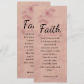 Rose Rosa Blütenblume Elegante Bibel - Glaube - Le (Vorne/Hinten)