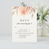 Rose Rosa Blütengarten Botanische Hochzeit RS RSVP Karte (Stehend Vorderseite)