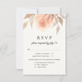 Rose Rosa Blütengarten Botanische Hochzeit RS RSVP Karte