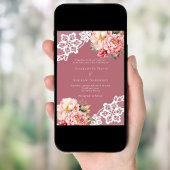 Rose Rosa Blütenhochzeit Einladung