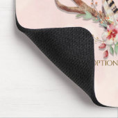 Rose Rosa Blütenrosa Hirschgewächse Boho Chic Glam Mousepad (Ecke)