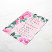 Rose Rosa Brautparty Folieneinladung (Gedreht)