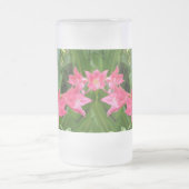 Rose rosa Crinum Lilien-mattierte Gläser Mattglas Bierglas (Mittel)