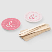 Rose Rosa Einfach Elegante Braut und Groomehe Fächer (Non-assembled)