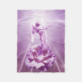 Rose rosa Engel Flamme der Liebe Fleecedecke (Vorderseite)