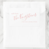 Rose Rosa Familienname Skript Rechteckige Aufklebe Rechteckiger Aufkleber (Tasche)