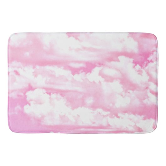 Rose Rosa Fappy Clouds Dekoration Badematte (Vorderseite)