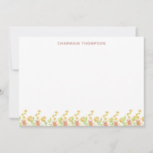 Rose Rosa Farbe des Wassers Mitteilungskarte