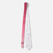 Rose rosa Farbverlaufsgeometrie Monogramm Krawatte (Rückseite)