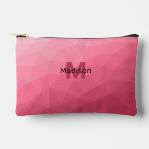 Rose rosa Gefälle geometrisches Maschenmuster Mono Zubehörtasche