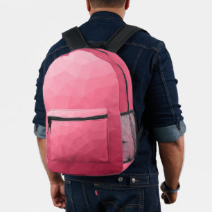 Rose rosa Gefälle geometrisches Messmuster Bedruckter Rucksack