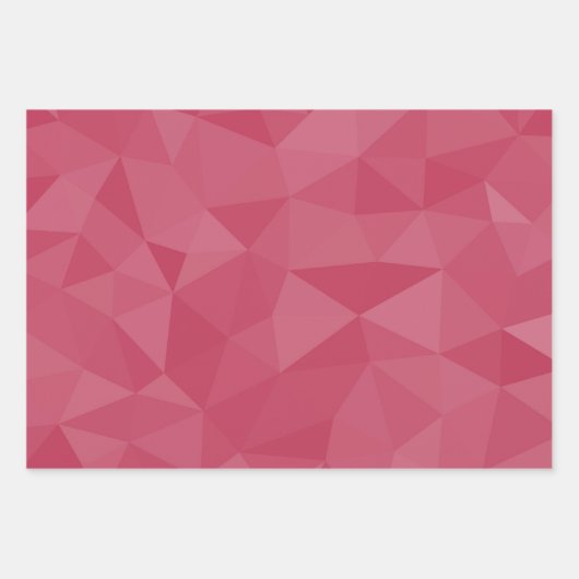 Rose rosa geometrisches Maschenmuster Geschenkpapier Set (Vorderseite)