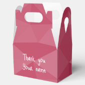 Rose rosa geometrisches Maschenmuster Geschenkschachtel (Geöffnet)