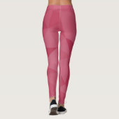 Rose rosa geometrisches Maschenmuster Leggings (Rückseite)