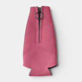 Rose rosa geometrisches Maschenmuster Monogramm Flaschenkühler (Rückseite)