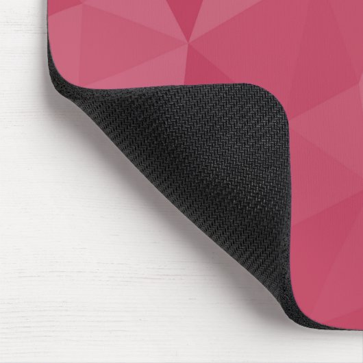 Rose rosa geometrisches Maschenmuster Mousepad (Ecke)