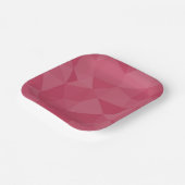 Rose rosa geometrisches Maschenmuster Pappteller (Gewinkelt)