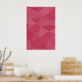 Rose rosa geometrisches Maschenmuster Poster (Küche)