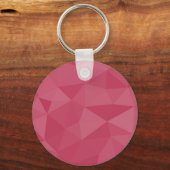 Rose rosa geometrisches Maschenmuster Schlüsselanhänger (Vorderseite)