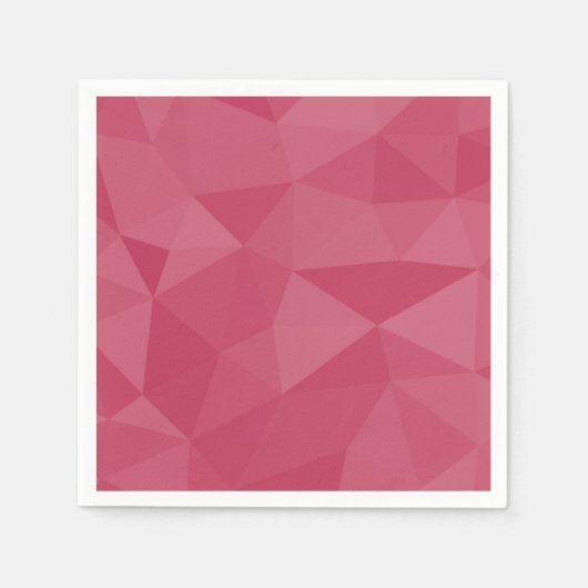Rose rosa geometrisches Maschenmuster Serviette (Vorderseite)