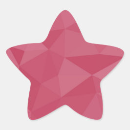 Rose rosa geometrisches Maschenmuster Stern-Aufkleber