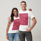 Rose rosa geometrisches Maschenmuster T-Shirt (Unisex)