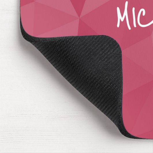 Rose rosa geometrisches Messmuster Individuelle Na Mousepad (Ecke)